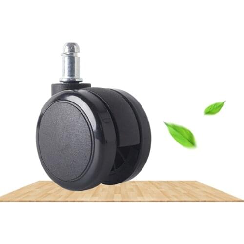 1/5/10 pcs 50mm/60mm Dia Black Metal PU Office Chair Swivel Casters Furniture Wheels with Grip Ring Stem