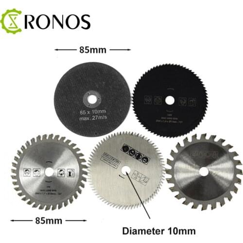 5pcs 85mm Cutting Tool Wood Saw Blades Carbide Circular Saw Blade Bore 10mm Wood Cutting Disc CNC Tool Accessories