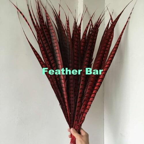 Free shipping--50pcs 70-80cm 90-100cm Red Pheasant Tail Feather,Lady Amherst Pheasant Tail Feathers,pheasant feather