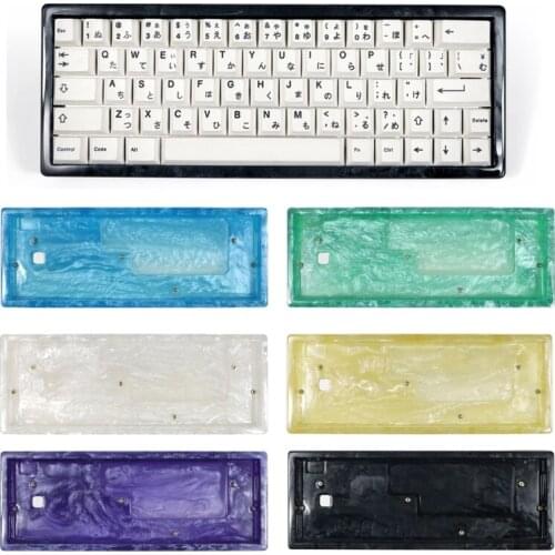 C1FB New Arrival DZ60 Keyboard Case Resin Light Case Milk Case Shell PCB Costar Plate For 60% GH60 DZ60 XD60 Poker2 Case Mini