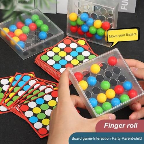 Montessori Flexible Finger Board Finger Rolling Ball Palm Treasure Puzzle Toys Flexible Finger Chessboard Finger Rolling Game
