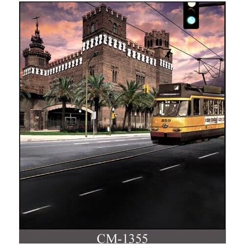 Italy city street bus photo background vinyl fashion show photography backdrops for photo Studio accessories photophone CM-1355
