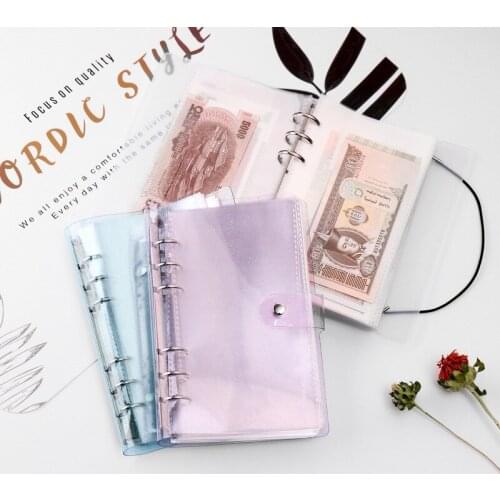 Jelly Color 50 Pcs PP Inner Sheets Pockets Paper Money Collection Book Album for Props Sticker Storage Travel Tickets Pockets