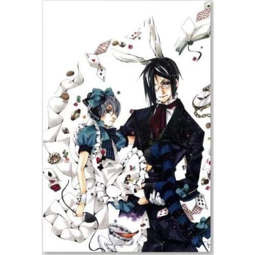 Canvas Prints Paintings Wall Art Kuroshitsuji Black Butler Couple Fog Poster Modular Pictures For Living Room Modern Home Decor