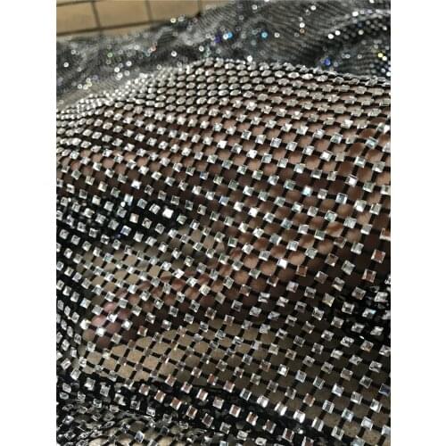 Fabric Lace with full stones ZH-6186813 High Quality Tulle Lace Fabric Luxury Embroidery Nigeria Lace Fabric For Wedding Dress