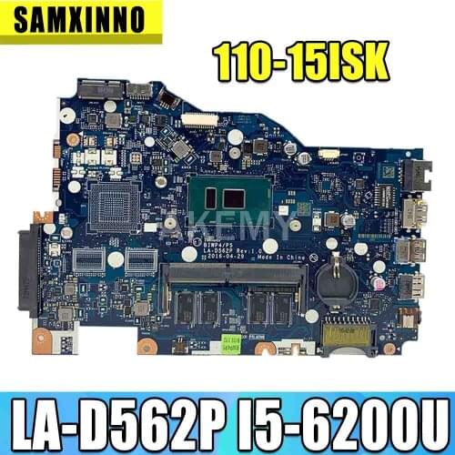 LA-D562P mainboard For Lenovo 110-15isk Laptop motherboard LA-D562P I5-6200u CPU 4GB Test work 100% original