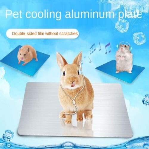 Pet summer cooling aluminum plate rabbit cooling hamster chinchilla ice pad cooling plate summer summer products hamster bed