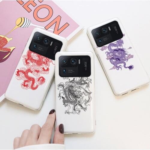 Soft Silicone Clear Phone Cover For Xiaomi Mi 11 Ultra 5G Capa 6.81" Cute Flower Case For Xiaomi Mi 11 Mi11 Ultra 11Ultra Fundas