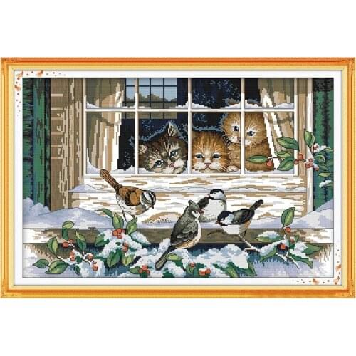 Landscape out of the window kits for embroidery Needlework Set Home Decor DIY Handmade Needlework Cross Stitch Set cross stitch