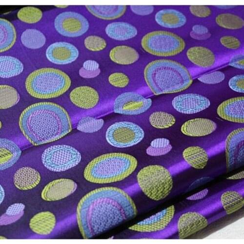 NCF382 Blue/Purple/Rose Dots Brocade Jacquard Chinese Qipao Silk Brocade Fabric For Women Dress Fabric For Chinese Wedding