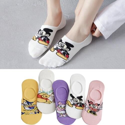 5 Pairs Korea Summer socks women Cartoon Animal bear mouse squirrel Socks Cute Funny Invisible cotton girl Ankle Sock Size 35-40