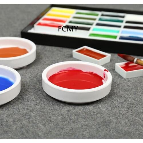 2021 New 5 Layers/set Imitation Porcelain Palette Watercolor Painting Multi Layers Color Palette Art Supplies Paint Dish