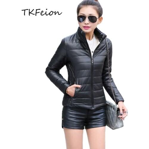 2020 New Arrived Women Black Slim Jacket Plus Size 3XL Spring Autumn Female Warm Coats Parka Fashion Short Style Stand Collar