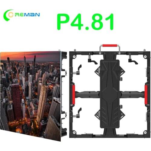 P4.81 P3.91 video wall panel led full color sign cabinet empty 500x500mm , wedding backdrop panel rental led screen