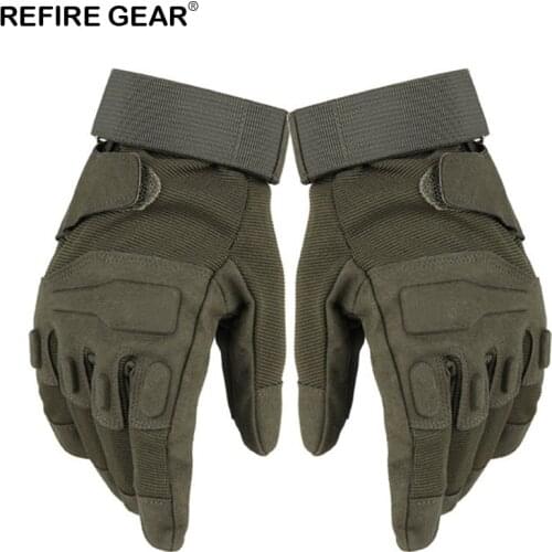 Refire Gear Winter Cycling Full Finger Shooting Gloves Men Outdoor Hiking Gloves Climbing Mitten Male Riding Bicycle Gloves