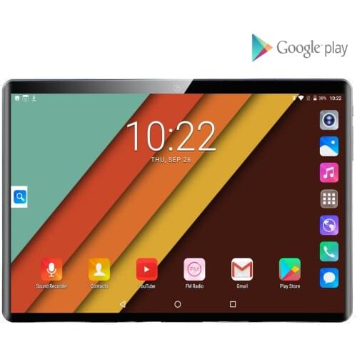 Tempered 2.5D Glass 10 inch 3G Tablet PC Dual SIM 2GB RAM 32GB ROM Android 9.0 Quad-Core 5MP Bluetooth WiFi GPS +Gifts