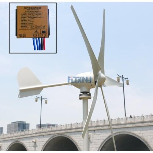 SELLING 400watt wind generator 5 blades small wind mill low start up wind generator with MPPT low voltage boost wind controller