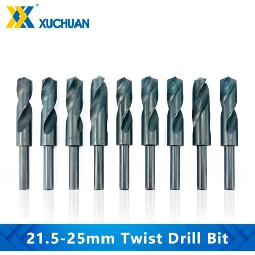 Reduced Shank Hole Cutter Nitride Coating HSS Drill Bit 21.5-25mm For Metalworking Tools Hole Drilling Cutter Twist Drill Bit