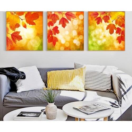 Modern Canvas Painting Landscape Wall Art Prints Plant Autumn Maple Leaf Posters And Prints Wall Pictures For Living Room Decor