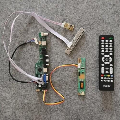 20-Pin LVDS 1280*800 VGA+AV+USB Fit LP133WX1/LP121WX1 screen DIY kit universal LCD drive controller board 1-CCFL monitor