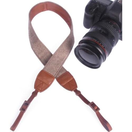 Universal Adjustable Camera Shoulder Neck Strap Cotton Leather Belt For Nikon Canon DSLR Cameras Strap Accessories Part