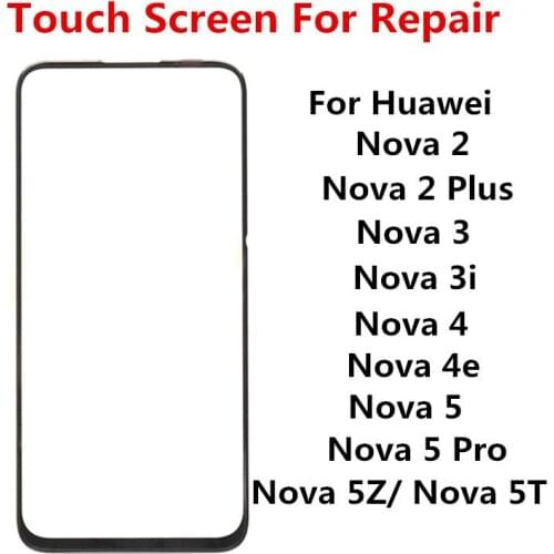 Nova2 Outer Screen For Huawei Nova 2 Front Touch Panel LCD Display Screen Out Glass Cover Lens Phone Repair Replace Parts