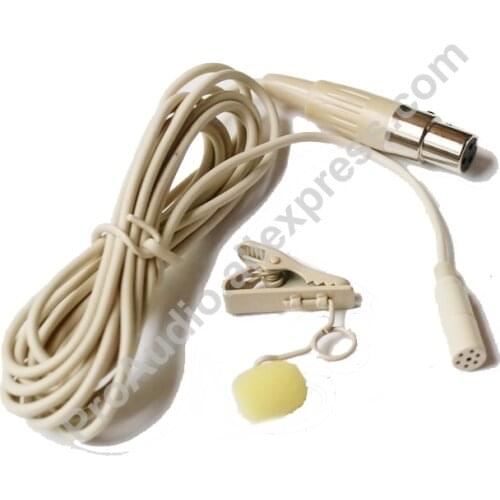 10ps ME2 Beige Lavalier Lapel Clip On Omni-directional Condenser Microphone For AKG / Samson Wireless Transmitter Mini XLR TA3F