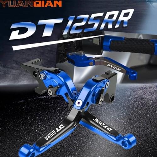 For YAMAHA DT125R DT 125R 1988 Motorcycle Accessories Extendable Folding Adjustable CNC Brake Clutch Levers Handle lever DT125 R