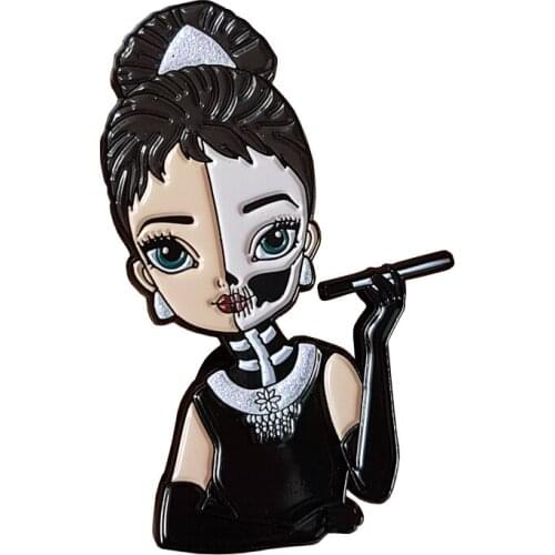 Audrey Hepburn Hard Enamel Pin Badge