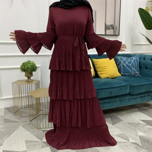 Winter Red Pleated Ruffle Plus Size Autumn Dress Women Sukienki Ropa Mujer Robe Longue Femme Elbise Ladies Dresses Vestidos