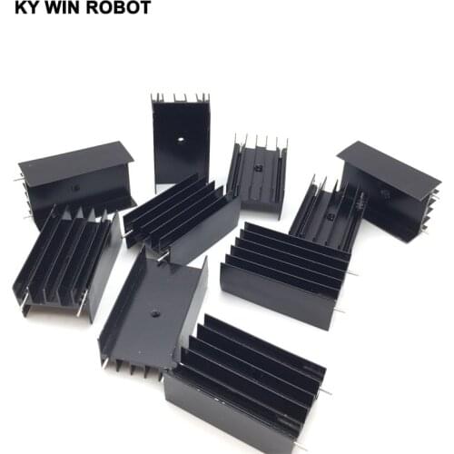 10 pcs Aluminium TO-220 Heatsink TO 220 Heat Sink Transistor Radiator TO220 Cooler Cooling 23*16*40MM With 2 Pins