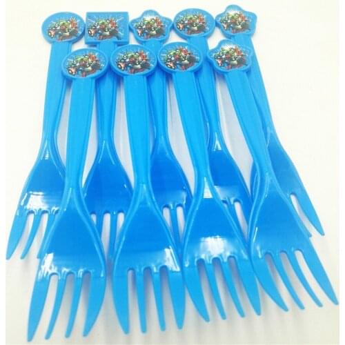 10pc Plastic Forks Avengers Party Supplies Cartoon Theme Birthday Christmas Festival Party Decoration Superhero Kids Event Favor