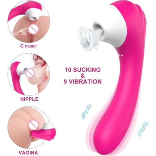 10 Suction & 9 Vibration Clitoral Sucking Dildos Vibrator G-Spot Clit Massager For Female USB Charging Adult Sex Toys For Women