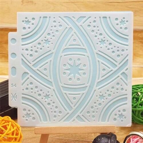 13*14CM Crossing Lines Shield DIY Cake Scrapbook Stencils Hollow Embellishments Printing Lace Ruler Valentines Day