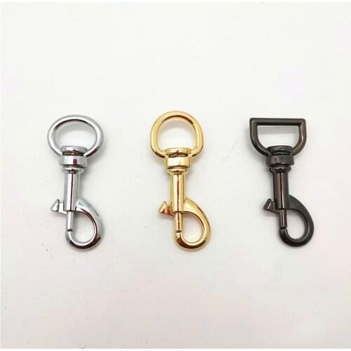 2pcs/set Solid Brass Trigger Swivel Eye Bolt Snap Hook For webbing Leather Craft Bag Strap Belt Hook Clasp Pet Dog Leash Clip