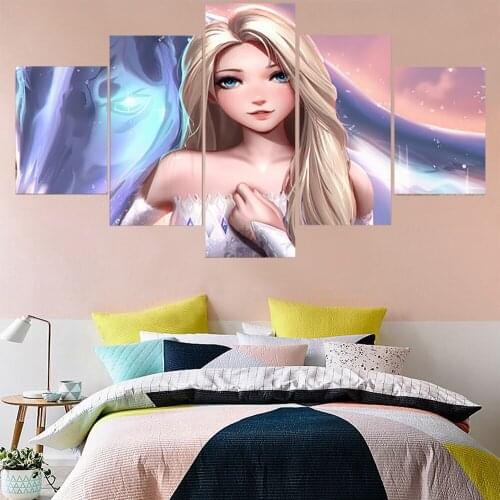 5 Piece Decorative Painting Poster New Fashion Office Home Mural Abstract Cartoon Movie Queen Painting