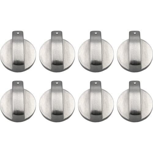 8 Pcs Zinc alloy Rotary Switch Control Knobs Replacement Accessories for Kitchen Cooker Gas Stove Oven Cooktop (Diameter: 8mm/ 0