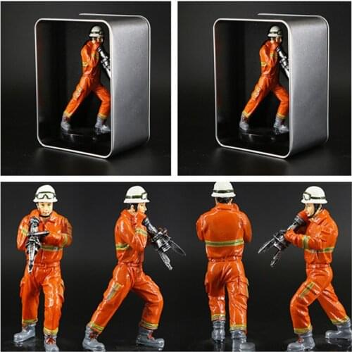 9cm Firemen Figures Model Car Doll Decoration Figure Toys DIY Model Decorations