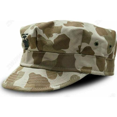 WWII WW2 US Hbt Utility Cap Vintage Usmc camouflage Marine Corps Field Hat in Sizes