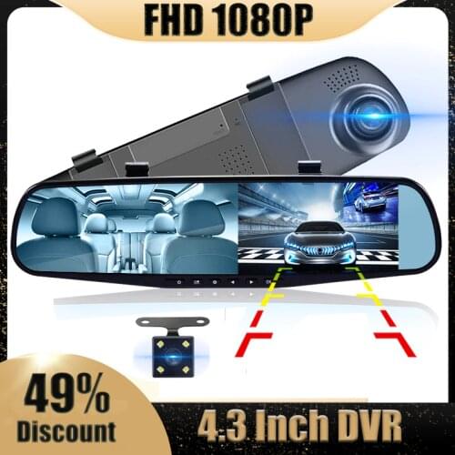 Full HD 1080P Camera Rear View Mirror Dashcam Registrator Dual Lens Automatic Car Video Recorder Camera Vehicle Car Dvrs
