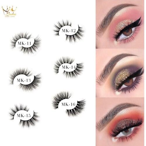CrownLashes makeup tool cosmetics 3d faux mink false eyelashes offer custom lables and boxes