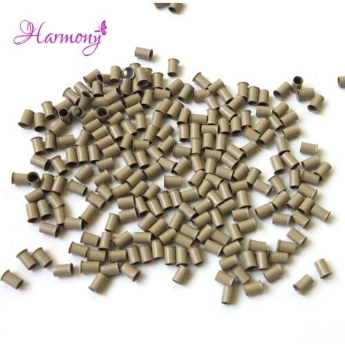 Harmony plus hair 10000pcs/bag 3.4*3.0*6.0mm Micro copper tubes/Rings/links/beads for Human Hair Extensions 8 colors Optional