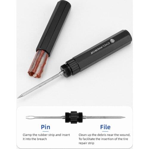 Bicycle Tubeless Tire Repair Tool MTB Tyre Puncture Road Bike Tire Maintenance Mini Bicycle Simple Restore Tools Rubber Stripe
