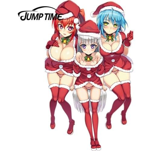 JumpTime 13cm x7.6cm Christmas Car Stickers Shinmai Maou no Testament Japanese Anime Car Waterproof Car Decoration Vinyl Sticker