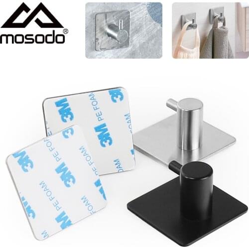 Towel hook 304# stainless steel bathroom coat hook strong viscose non drilling kitchen hook single hook