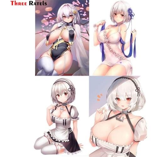 Three Ratels FF459 Sirius Azur Lane Maid Cleavage Dress Decal For Audi A6 Waterproof Personalized Creative Scratch Stickers