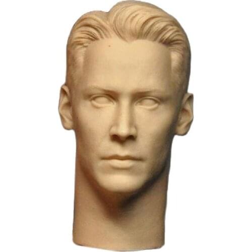 1/6 Scale Keanu Reeves with Neck Uncolored Prototype Unpainted PVC Head Sculpture fit For 12'' Action Figure Body