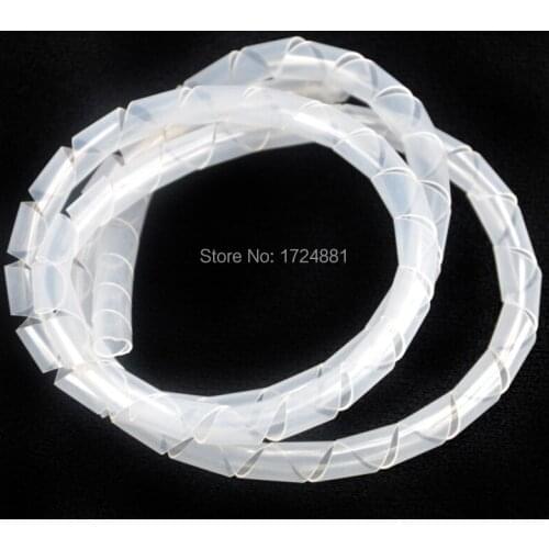 New2014 freeshipping 25mm * 5m length Spiral Cable Wire Wrap Tube computer Manage Cord Cable Sleeves