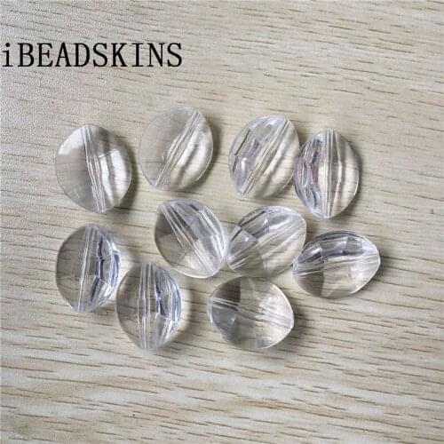 New arrival! 29x24mm 130pcs/lot Acrylic clear lentils shape beads for jewelry necklace making(As shown)#5889