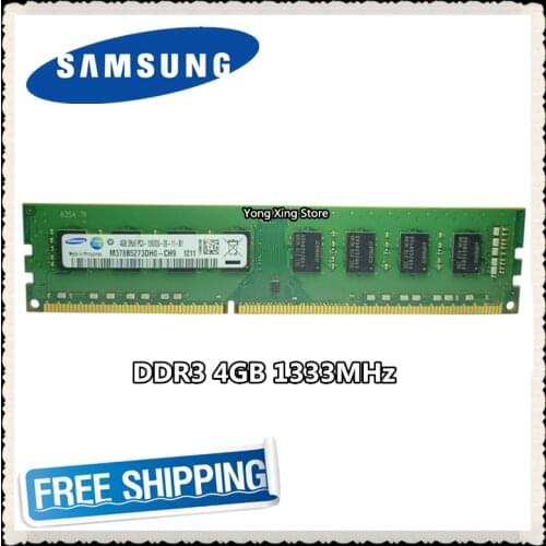 Samsung Desktop DDR3 4GB 1333MHz 4G Computer memory PC3-10600U PC RAM original 10600